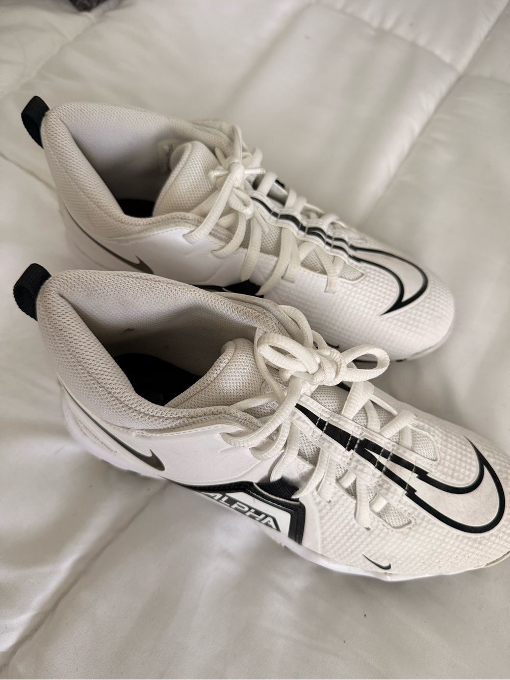 Nike Kids White and Black Athletic Sneakers
